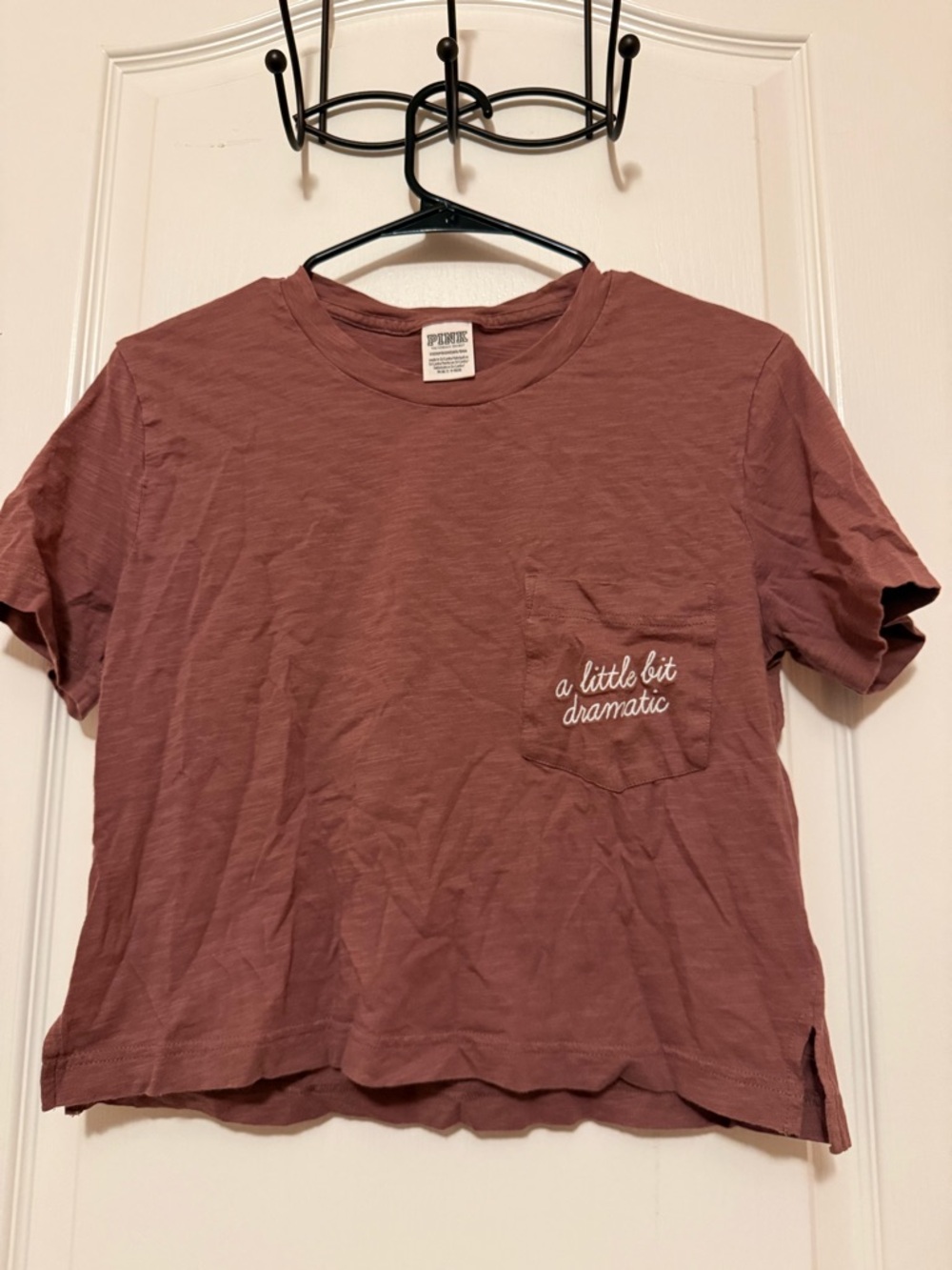 PINK Victoria's Secret Dusty Rust Mauve Slub Tee